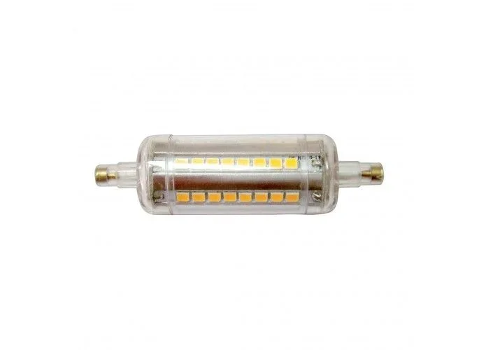 ON LED Slim 78mm-R7s 6W 3.000°K Warm White, Bianco