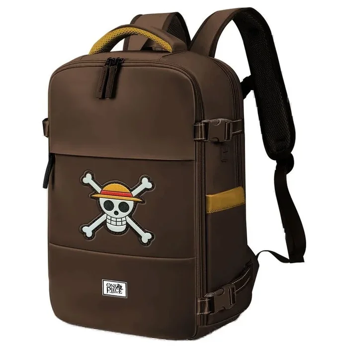 One Piece Skull-Mochila de Viaje Mercury Grande 47x23x33cm, Marrón, Capacidad 35 L