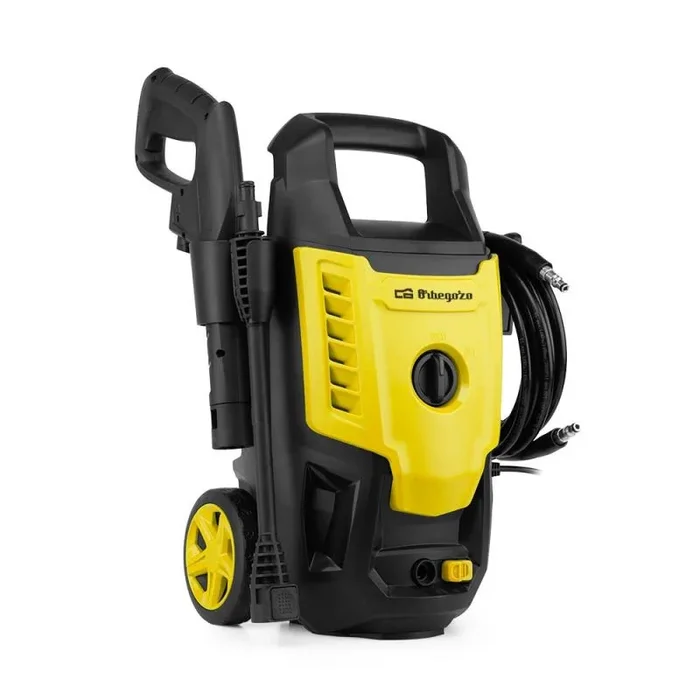 Orbegozo hdl 1400 hidrolimpiadora potente y eficiente – 105 bares de presion – caudal de 330 l/h – boquilla de espuma con deposito – practico gancho recogecables