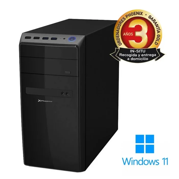 Ordenador pc phoenix amd ryzen 5 5600g 8gb ddr4 480gb ssd micro atx sobremesa windows 11