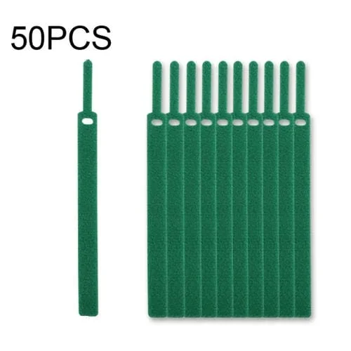 Organizador de Cable de Datos Forma de Aguja Autoadhesivo 15x200mm (Verde) 50 PCs