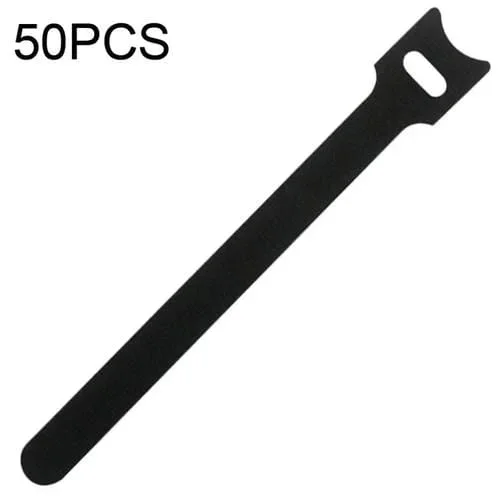 Organizadores de Cables de Datos Autoadhesivos en Forma de T 12 x 120mm (Negro) 50 paquetes
