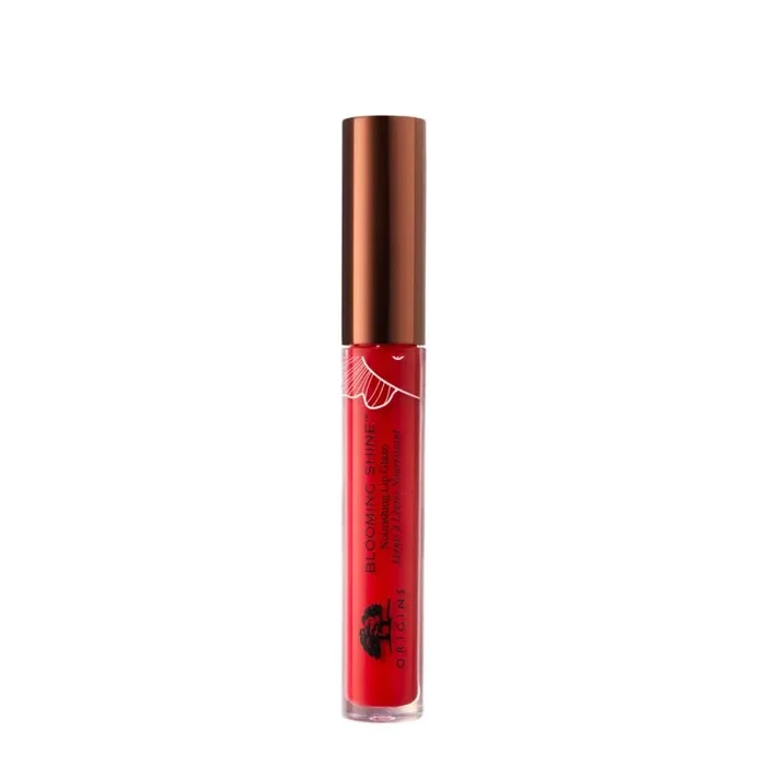 Origins Blooming Shine Lip Gloss 2.6 ml / Brillo labial tono 04 Zinnia Zing / Labios hidratados, brillantes y llenos de color con acabado luminoso