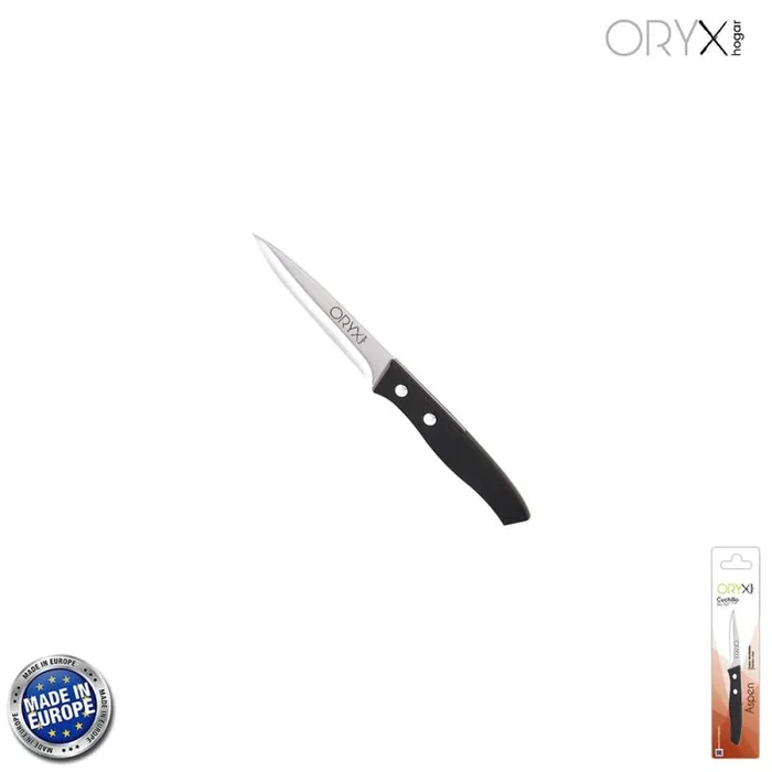 ORYX Cuchillo Aspen Patatero Hoja Acero Inoxidable 10 cm. Negro