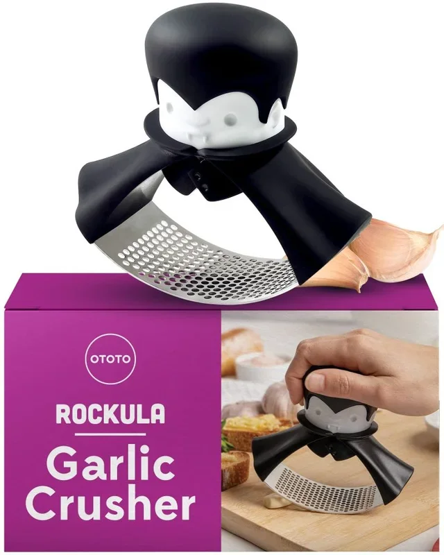 Ototo Design Rockula Plástico, Acero inoxidable Cortador de ajos gourmet
