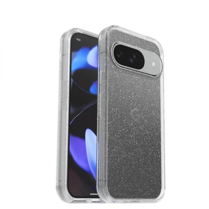 Otterbox Funda para Google Pixel 9 / Pixel 9 Pro Symmetry Clear, Resistente a Golpes y caídas, Funda Protectora Fina, Testada 3X con estándares Militares anticaídas, Stardust/Transparente