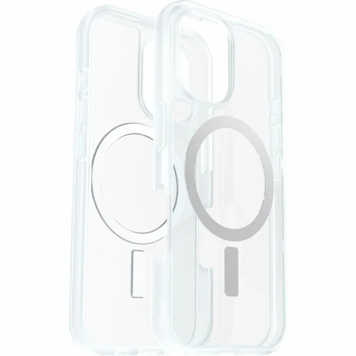 OtterBox Funda React Series MagSafe para iPhone 16,Resistente a Golpes y caídas,Ultra-Fina, Protectora,Testada con los estándares Militares anticaídas, Transparente