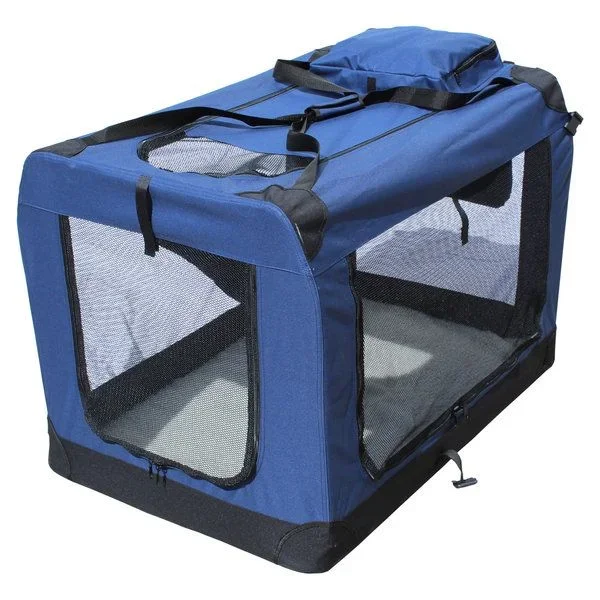 OUTLET – Transportin para perros plegable Yatek de entradas laterales y superiores con alta visibilidad, confort y seguridad para tu mascota de tamaño XXXL (102 x 69 x 69 cm)