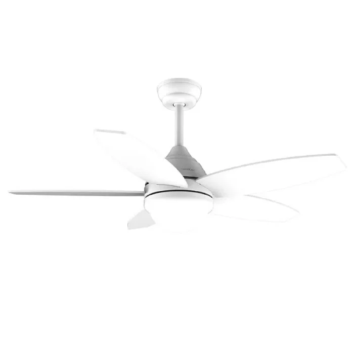 OUTLET Cecotec Ventilador de Techo con Luz EnergySilence Aero 4200 LightWood. 53W, Diámetro 42”, Luz LED de 15W en 3 Tonos, Mando a distancia, Temporizador seleccionable, 3 Velocidades y 5 Aspas