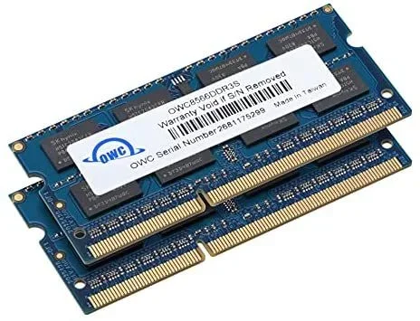 OWC Módulo de Memoria SO-DIMM PC8500 DDR3 sin ECC de 16 GB (2 x 8 GB) de 1066 MHz y 204 Pines (8566DDR3S16P), para MacBook Pro 2010, MacBook, Mac Mini y iMac 2009