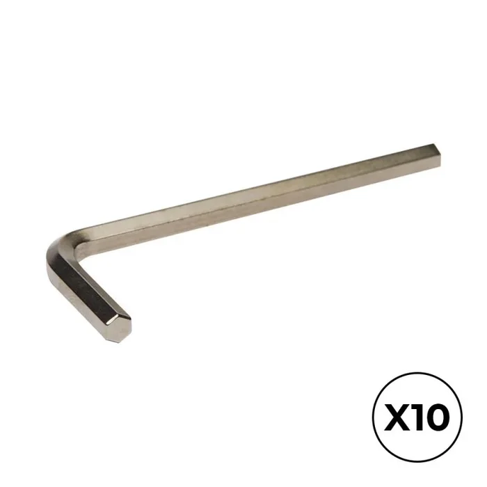 Pack 10 llaves hexagonal niquelada 3mm 040031 irimo