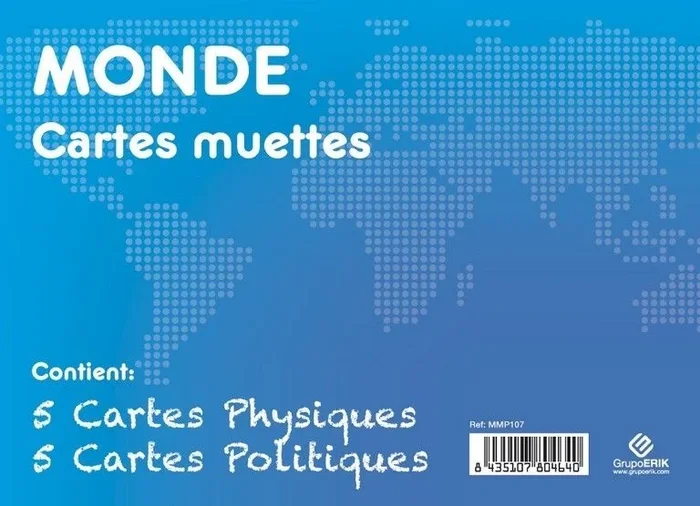 Pack 10 mapas mudos fr france politique physique