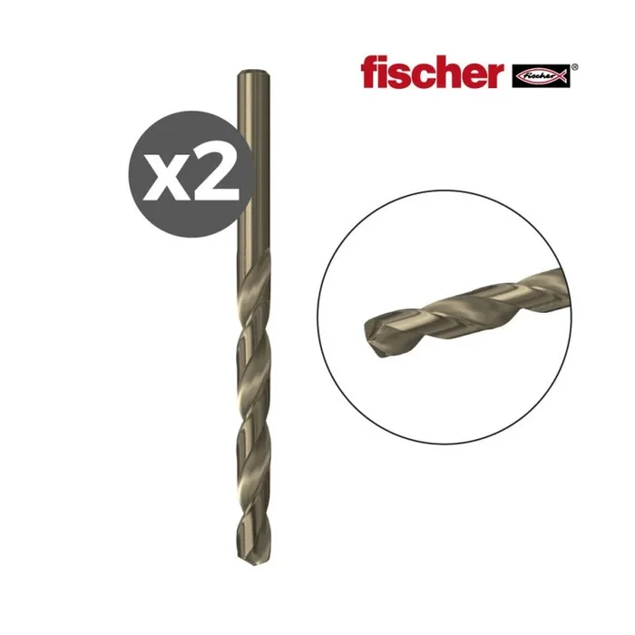 Pack 2 brocas para metal hss-co 2,5×30/57 / 2k 530494 fischer