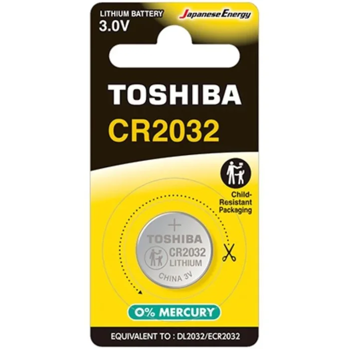 Pack de 10 pilas de botón toshiba cr2032/ 3v