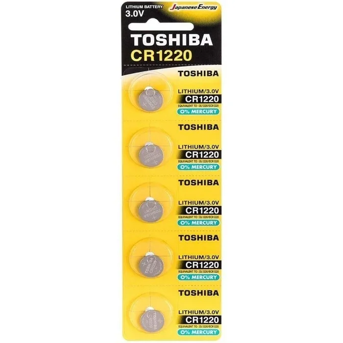Pack de 5 Pilas de Boton Toshiba CR1220 3V