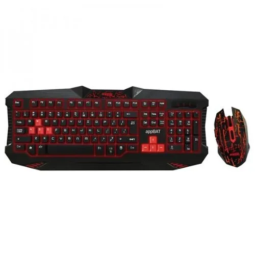 Pack de teclado y mouse gaming approx appbat teclado con iluminacion led 12 teclas multimedia 8 gaming mouse 6botones 2400dpi con iluminacion led