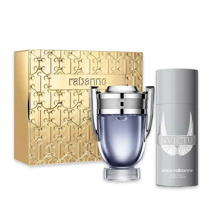 Paco rabanne invictus eau de toilette 100ml vaporizador + desodorante spray