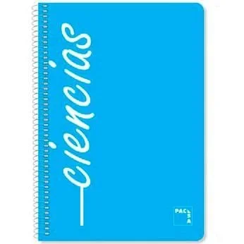 Pacsa cuaderno asignaturas 80 hojas 4×4 tapas polipropileno folio 90gr ciencias -4u-
