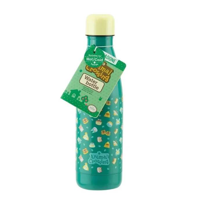 Paladone Animal Crossing Metal Water Bottle Uso diario 460 ml Acero inoxidable Color aguamarina