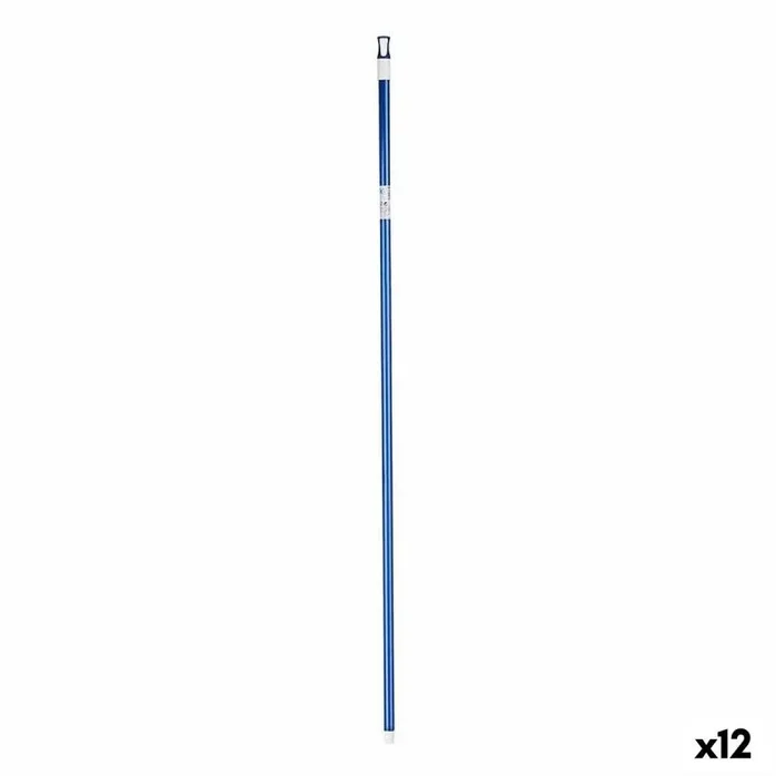 Palo para escoba 2,3 x 130 x 2,3 cm azul metal (12 unidades)