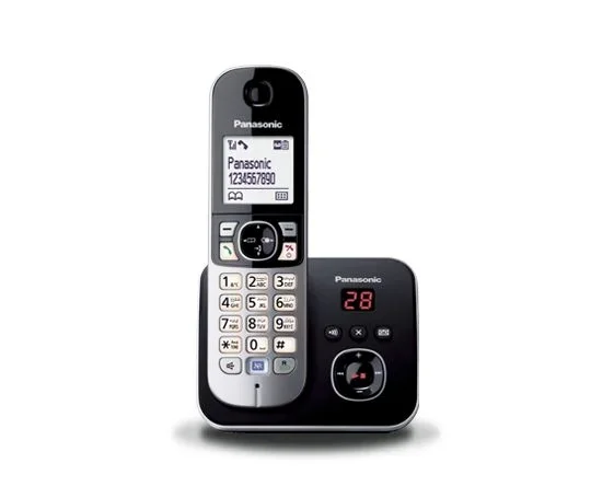 Panasonic KX-TG6821 Teléfono DECT Identificador de llamadas Negro, Plata