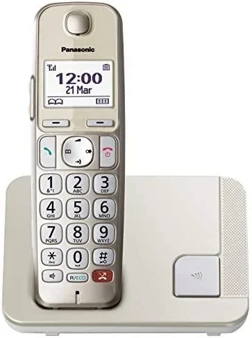 Panasonic KX-TGE250 Teléfono DECT Identificador de llamadas Champán, Oro