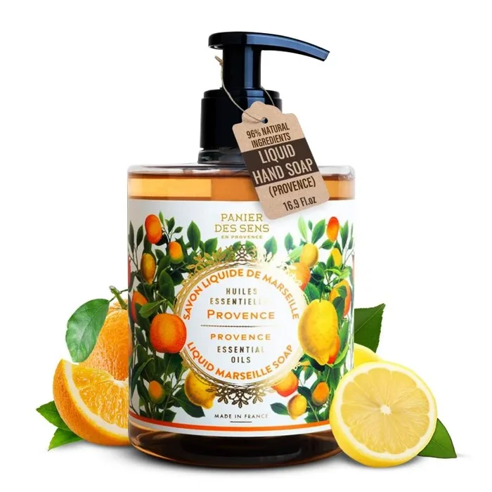 Panier des Sens – Jabón Líquido de Provence de Marsella – Jabón Líquido de Manos Hidratante – con Aceite de Coco – 97% Ingredientes Naturales – Jabón de Manos Fabricado en Francia – 500ml