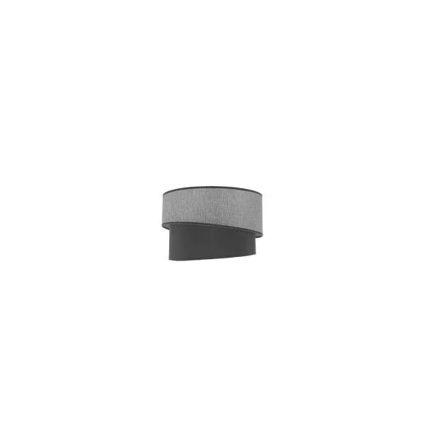 Pantalla colgante/sobrem alto hara e27 gris 30dx25dx20h