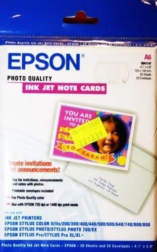 Papel Epson C13S041147 A6 10x Tarjetas + 10x Sobres