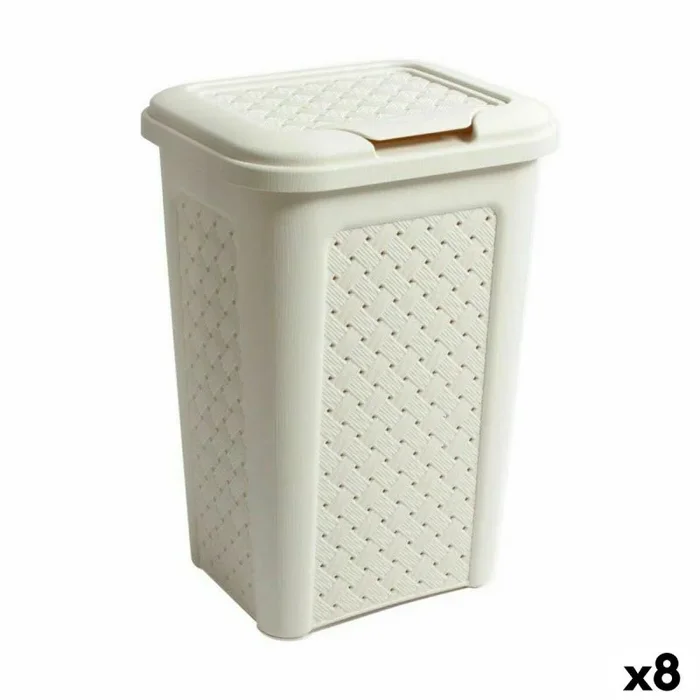 Papelera tontarelli arianna blanco 10 l (8 unidades)