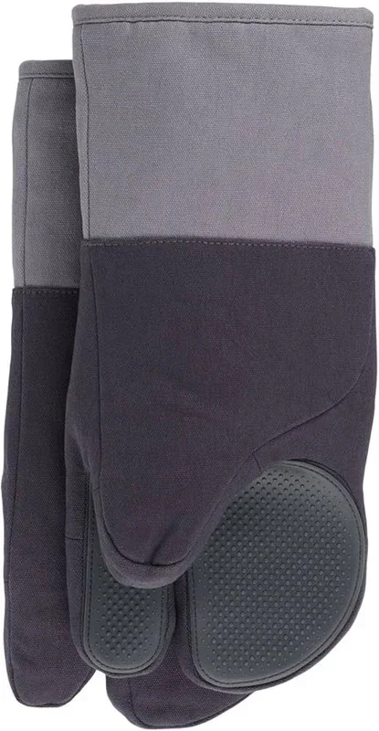 Par de guantes para horno Joseph Joseph Pinch – diseño ergonómico con separador de dedo índice para mayor destreza, palma de silicona resistente al calor hasta 230 °C, puño acolchado y colgador para almacenamiento