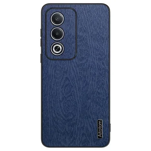 Para Oppo A3 Pro India Tree Bark Funda de Cuero para Teléfono a Prueba de Golpes (Azul)