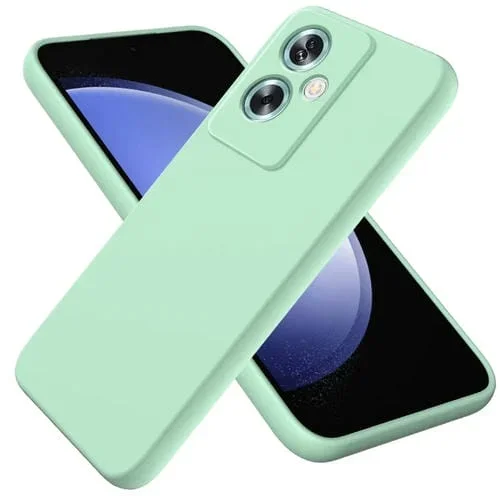 Para Oppo A79 Funda para Teléfono a Prueba de Golpes de Silicona Líquida de Color Puro (Verde)