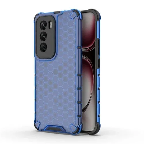 Para Oppo Reno12 Global Estuche para Teléfono Honeycomb a Prueba de Golpes (Azul)