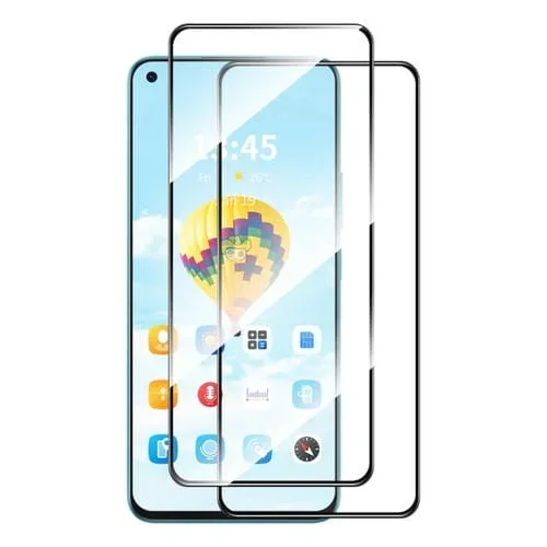 Para Reno7 Pro 2 Piezas Enkay Película de Vidrio Templado con Pegamento Completo y Alto Contenido de Aluminio y Silicio