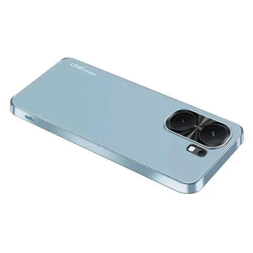 Para Vivo Iqoo Neo9 Pro Ag Estuche para Teléfono de Acrílico con Galvanoplastia Esmerilada (Azul Sierra)