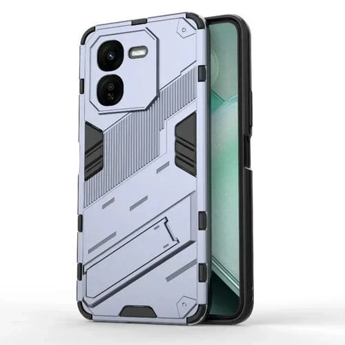 Para Vivo Iqoo Z9X 5G Punk Armor 2 En 1 PC + Funda para Teléfono TPU con Soporte (Gris)