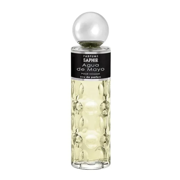 PARFUMS SAPHIR Agua de Mayo – Eau de Parfum con vaporizador para Hombre, Negro – 200 ml
