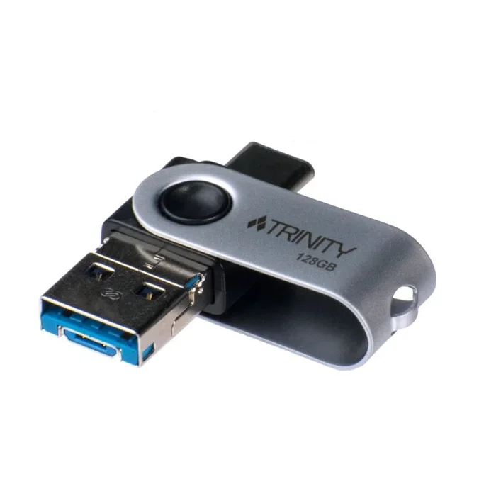 Patriot Memory Trinity 3in1 unidad flash USB 128 GB USB Type-A / USB Type-C / Micro-USB 3.2 Gen 1 (3.1 Gen 1) Negro, Plata