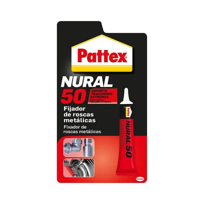 Pattex Nural 50, fijador de roscas metálicas, anaeróbico, 1 Tubo x 10 cm³