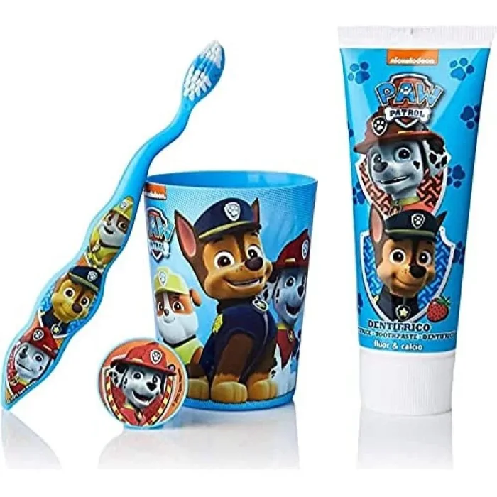 Paw Patrol, Neceser Bucal Infantil, que Contiene 1 Dentífrico, 1 Cepillo Dental y 1 Vaso Decorado
