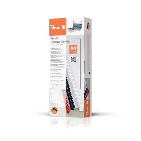 Peach Binding Combs – Paquete de 100 bobinas para encuadernadora, blanco