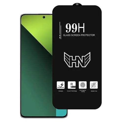 Película de Vidrio Templado de Pantalla Completa con Arco Grande de Aluminio Alto para Redmi Note 13 Pro
