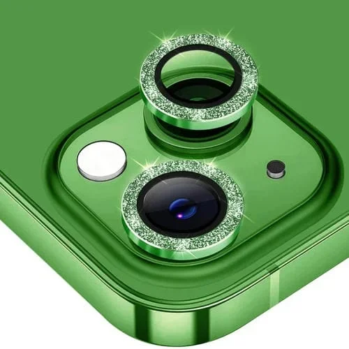 Película de Vidrio Templado Enkay para iPhone 13 Lente Trasera Aleación de Aluminio (Verde Oscuro)
