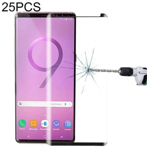 Película de Vidrio Templado Galaxy Note 9 con Pegamento de Borde Amigable (25 Piezas)