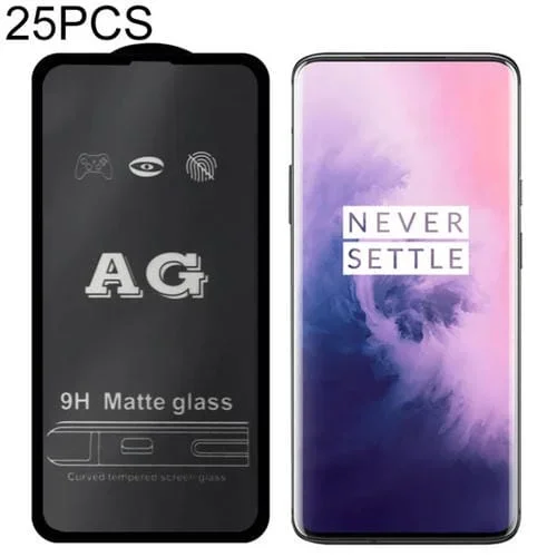 Película de Vidrio Templado Mate 25 PCs para OnePlus 6 Cubierta Completa