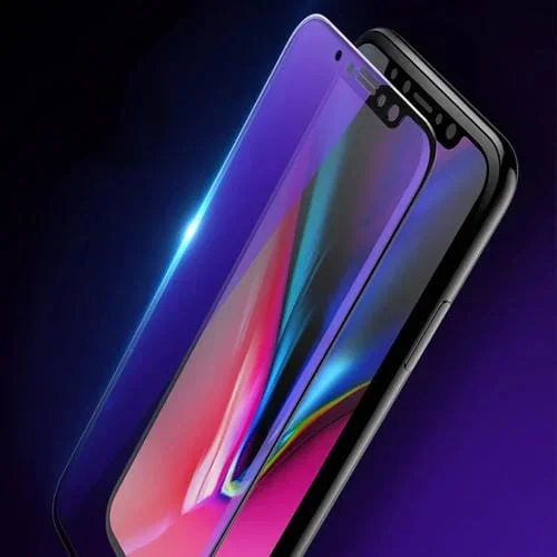 Película de Vidrio Templado Mocolo para iPhone 11 Pro Max y Xs Max 0.33mm 9H 2.5D Full Glue Anti Blue-Ray (2PCs)