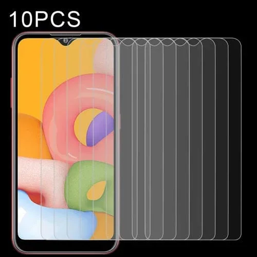 Película de Vidrio Templado para Galaxy A01 0.26mm 9H 2.5D Pantalla no Completa (10 PCs)