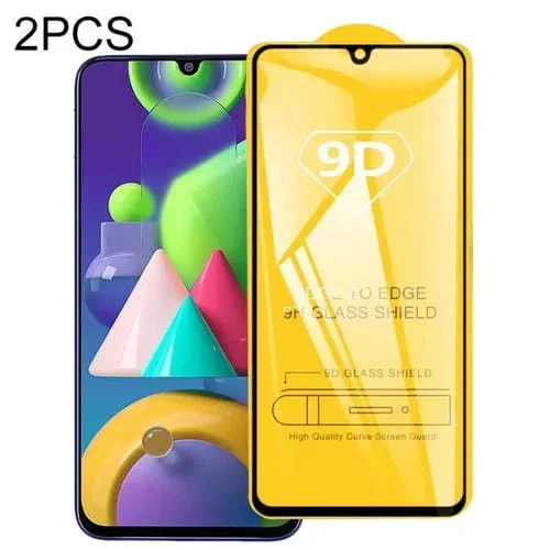 Película de Vidrio Templado para Galaxy M21 9D Pantalla Completa con Pegamento (25 unidades)