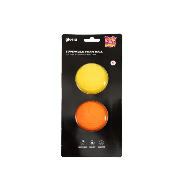Pelota para mascotas gloria play and run amarillo espuma tpr m 6,35 cm 2 unidades